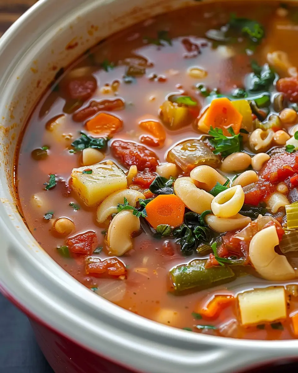 Homemade Minestrone Soup: Easy Comfort with Turkey Bacon and Chicken Ham
