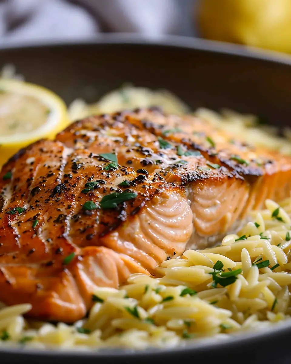 30-Minute Seared Salmon with Lemon Orzo: Easy Weeknight Delight