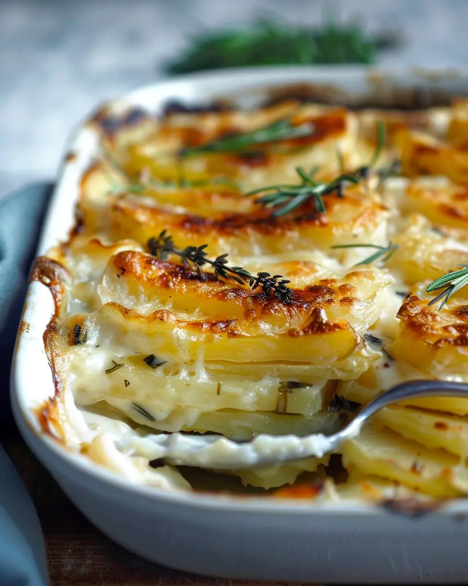Dauphinoise Potatoes: Indulgent Comfort with Turkey Bacon and Chicken Ham