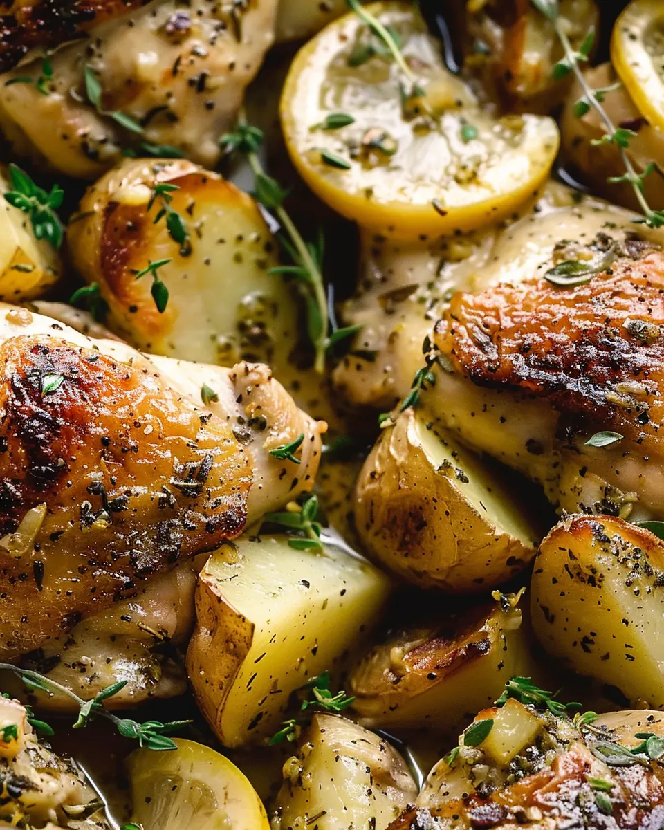 Classic Greek Lemon Chicken for Juicy Potatoes Delight