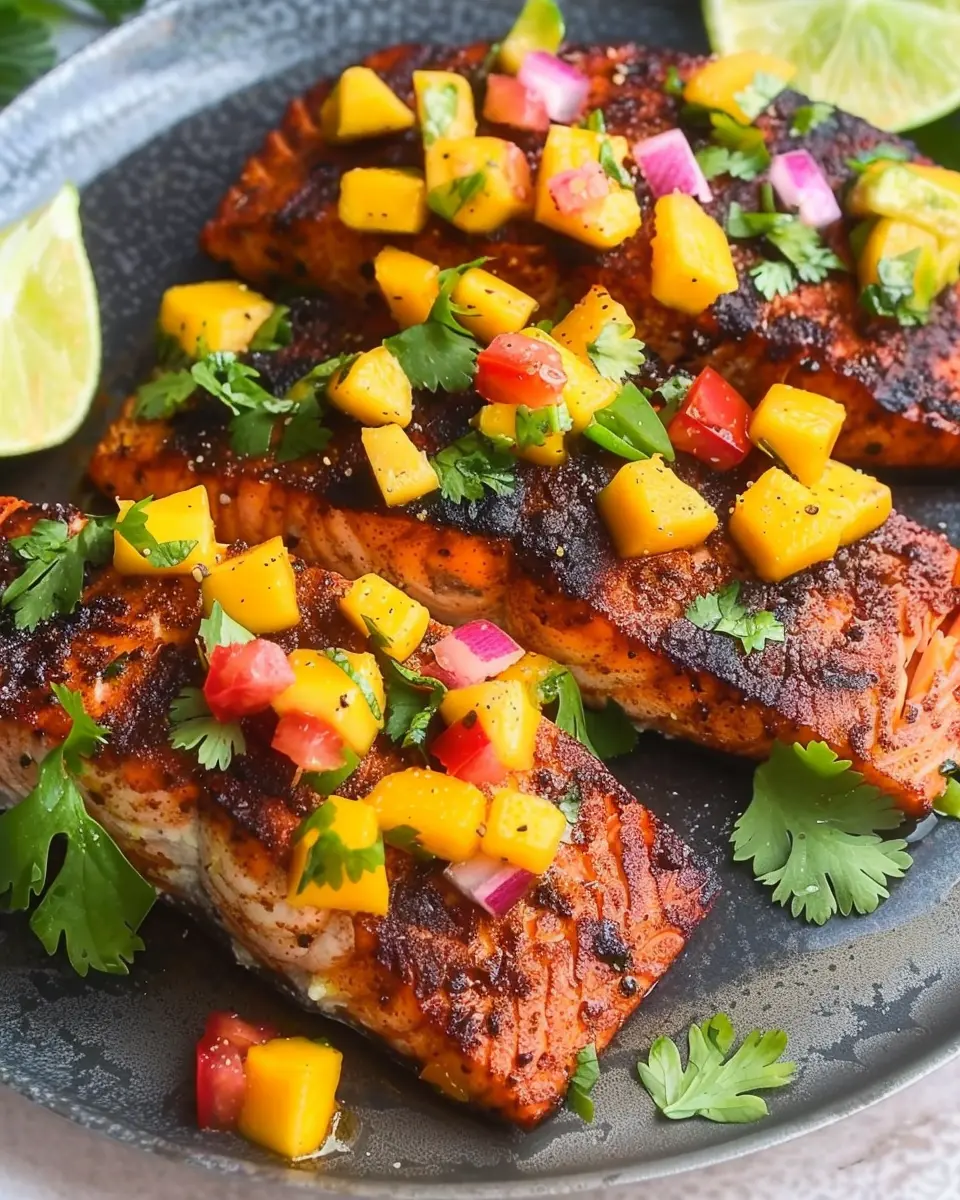 Blackened Salmon with Mango Salsa: A Juicy Taste of Summer