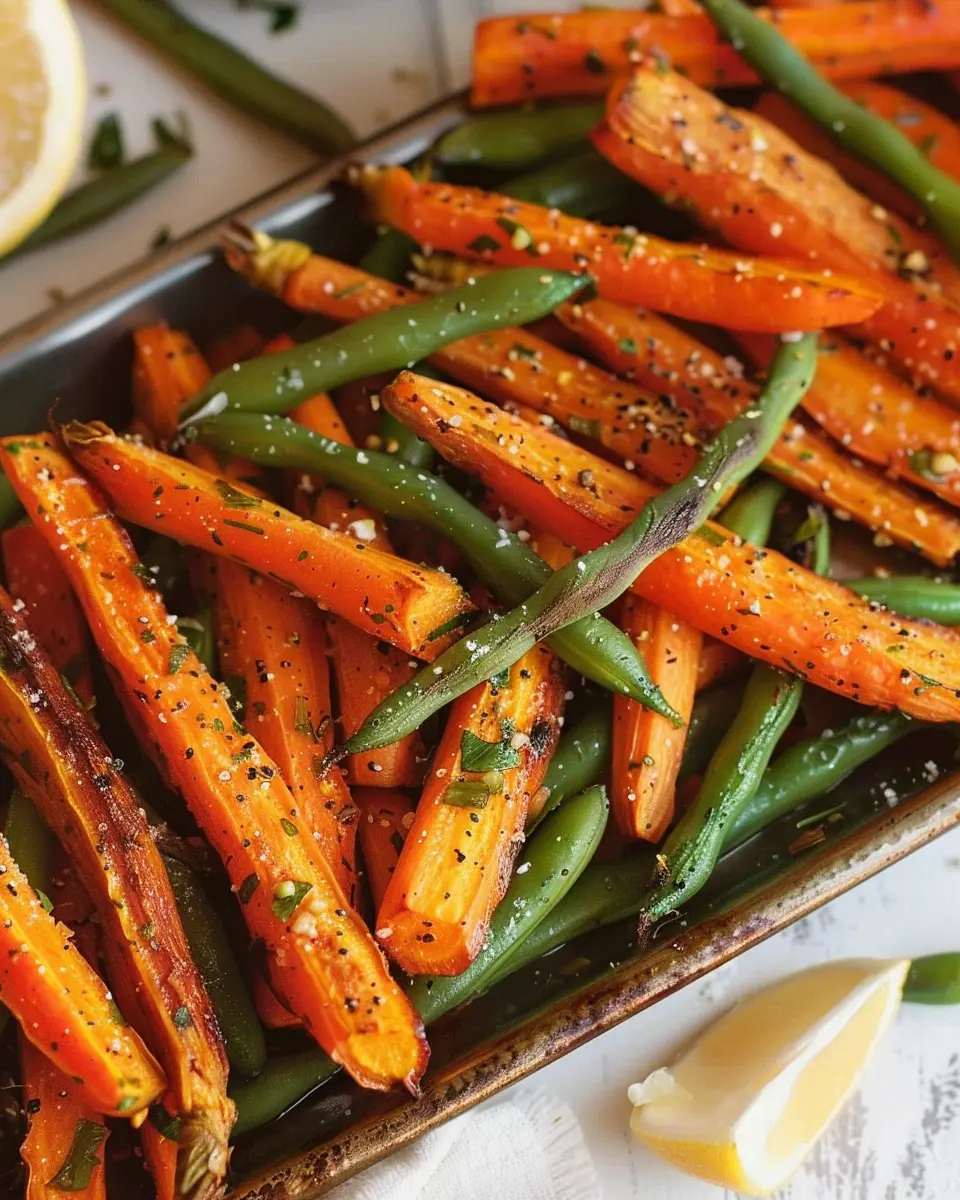 Roasted Carrots and Green Bean Delight: A Healthy, Easy Side Dish