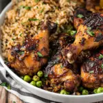 Jerk Chicken with Rice and Peas