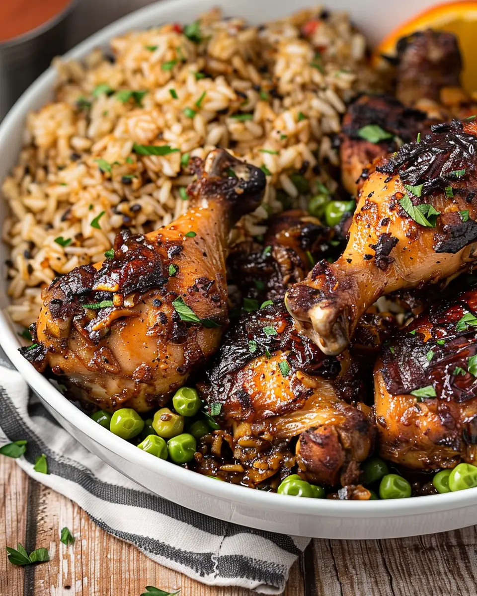 Jerk chicken with rice and peas: A delicious twist on tradition