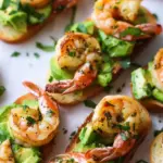 Garlic Shrimp and Avocado Crostini