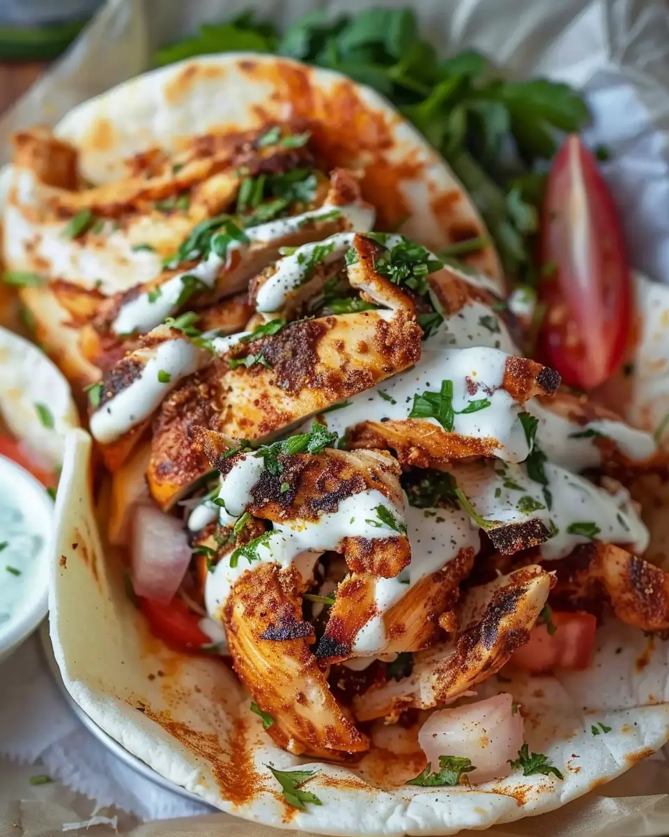 Chicken Shawarma with Garlic Yoghurt Sauce: A Juicy Homemade Delight