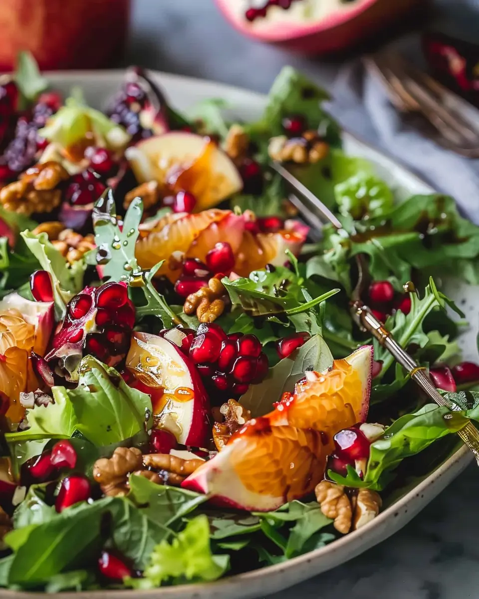 Pomegranate Christmas Salad: Easy Honey Mustard Delight