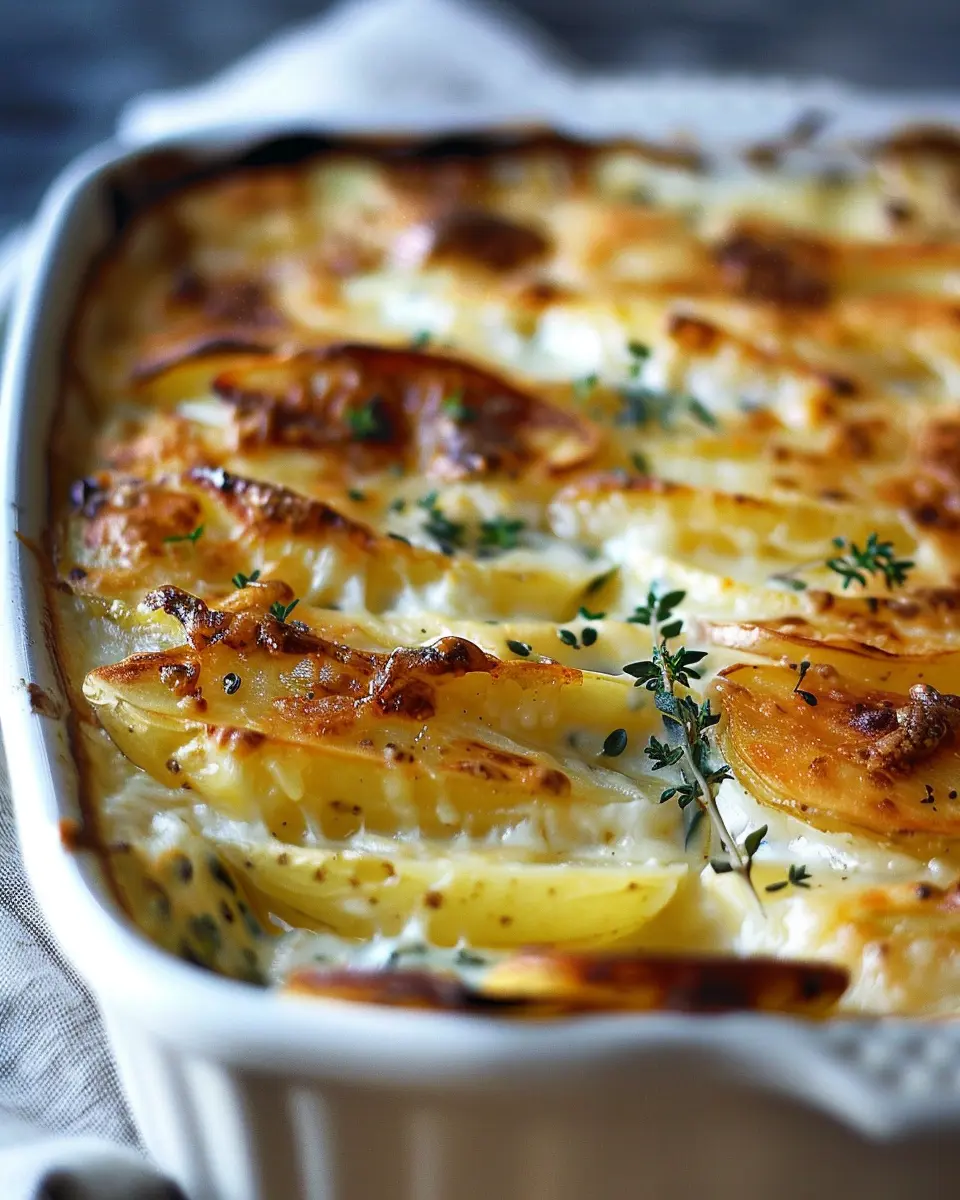 Dauphinoise Potatoes: Indulgent Creamy Delight with Turkey Bacon