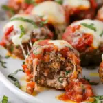 Easy Mozzarella Stuffed Meatballs