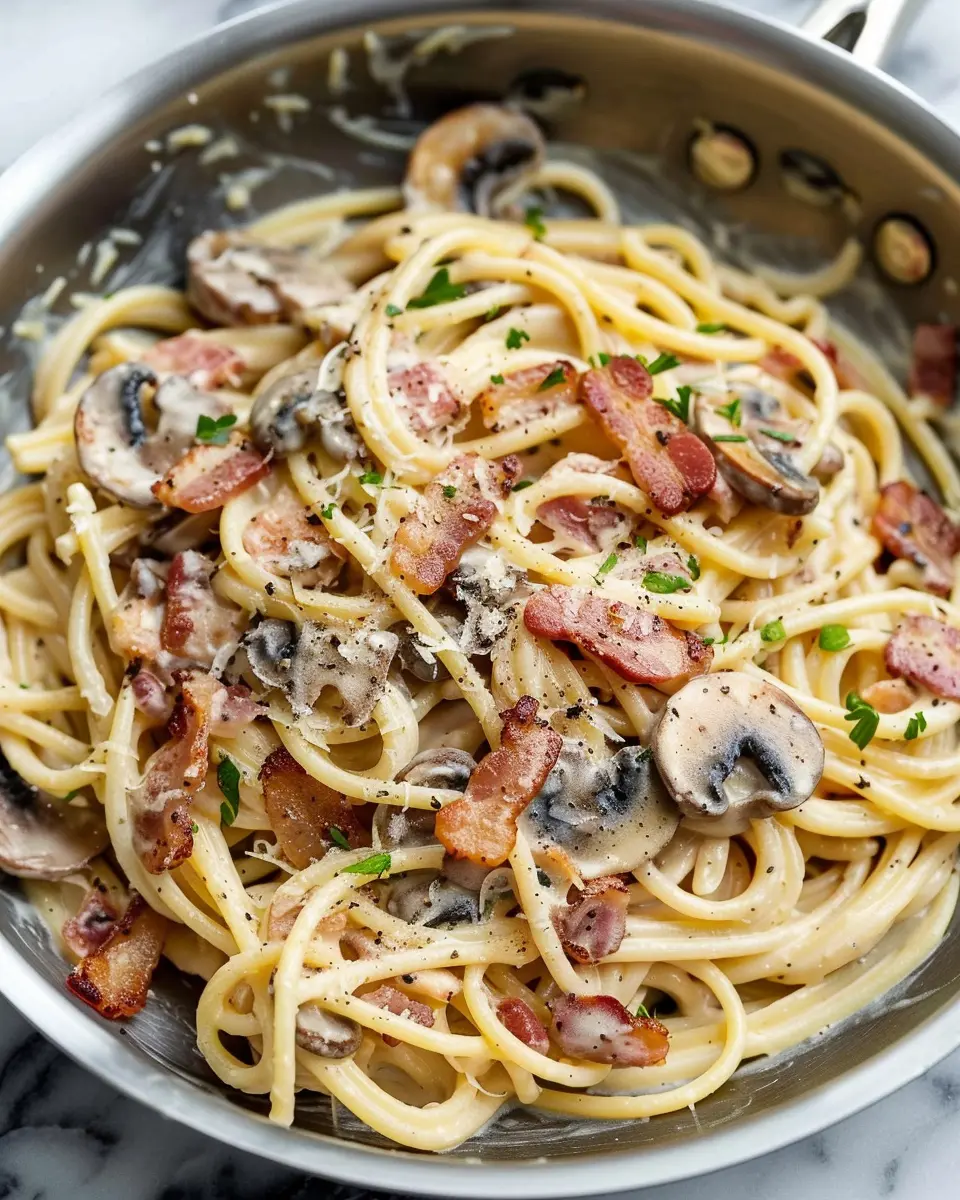 Creamy Bacon and Mushroom Pasta: Indulgent Comfort in Every Bite