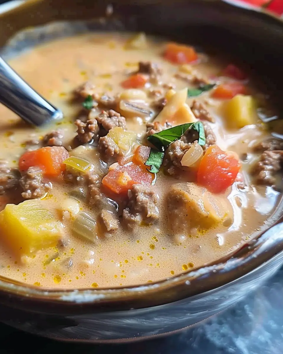 Creamy Cowboy Soup: Indulgent Comfort with Turkey Bacon and Chicken Ham