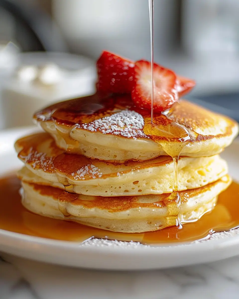 Perfect Fluffy Buttermilk Pancakes with Turkey Bacon Delight