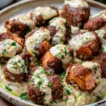 Air Fryer Salmon Bites with Garlic Cream Sauce