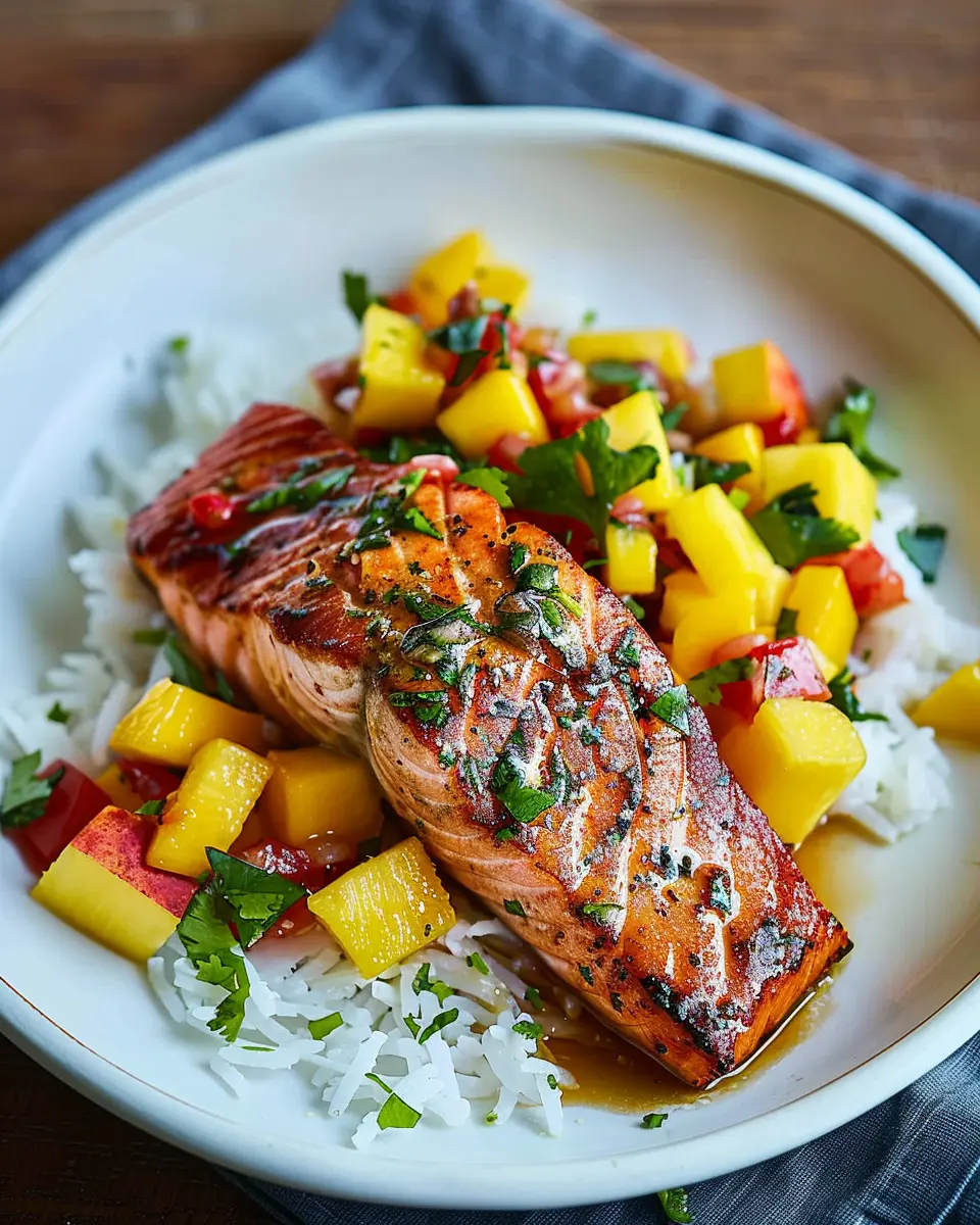 Teriyaki Salmon with Mango Salsa: A Refreshing Family Delight