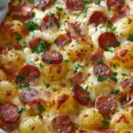 Cheesy Ranch Potatoes and Smoked Sausage
