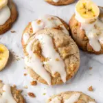 Crumbl Banana Bread Cookies with Cream Cheese Glaze