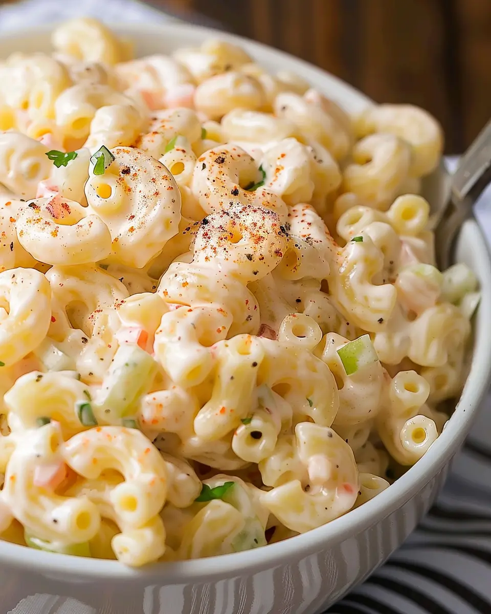 Copycat KFC Macaroni Salad: Easy Comfort Food with Turkey Bacon