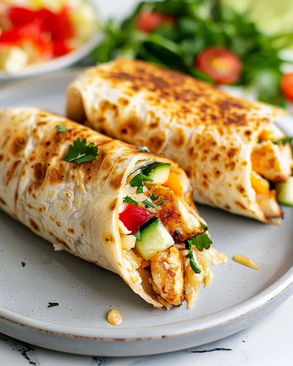 Cheesy Garlic Chicken Wraps: The Best Comfort Food Delight