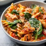 Tomato Spinach Chicken Pasta