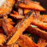 Garlic Parmesan Air Fryer Sweet Potato Wedges