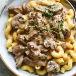 Slow Cooker Creamy Beef Stroganoff