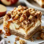 Salted Caramel Apple Cheesecake Bars