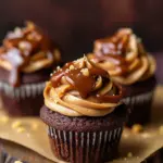 Chocolate Caramel Cupcakes with Salted Caramel Filling