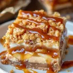 Salted Caramel Apple Cheesecake Bars