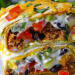 7 Layer Mexican Dip Burritos