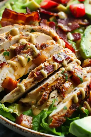 Honey Mustard Chicken Salad With Bacon & Avocado