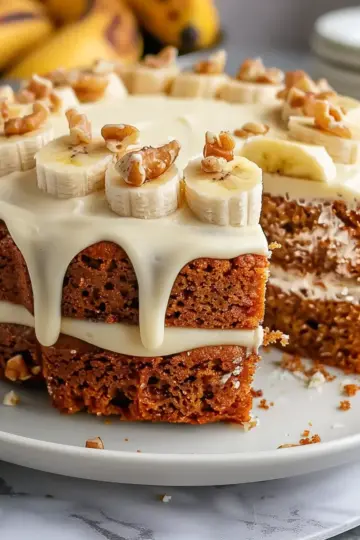 Banana Bread Cake with Cream Cheese Frosting