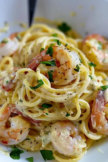 Creamy Garlic Butter Shrimp Pasta