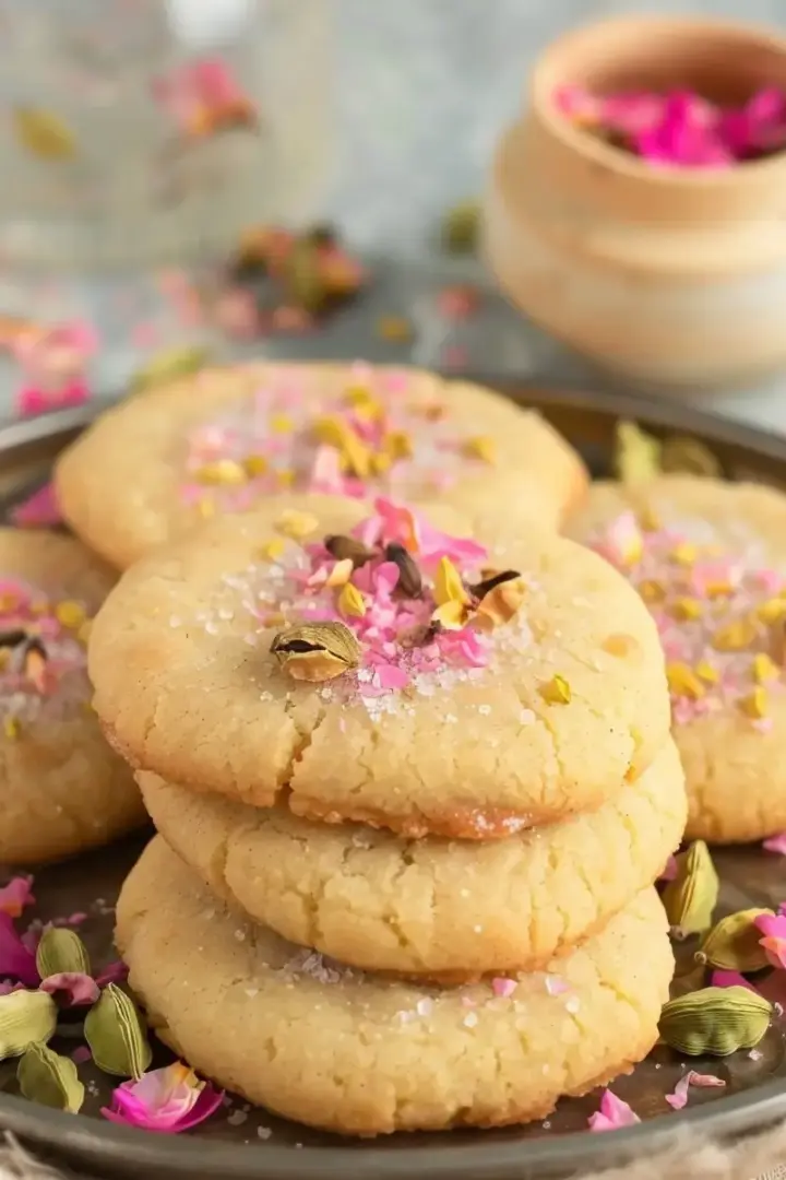 Indian Rose Water & Cardamom Cookies