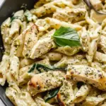 One Pot Creamy Pesto Chicken Pasta