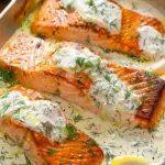 Salmon with Lemon Dill Sauce