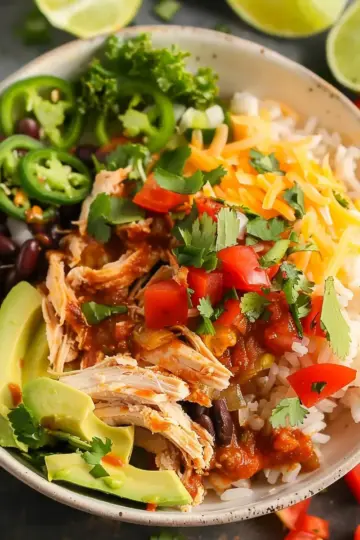 Slow Cooker Chicken Burrito Bowl